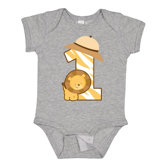 Inktastic Safari 1st Birthday Jungle Animal 1 Year Old Boys or Girls Baby Bodysuit