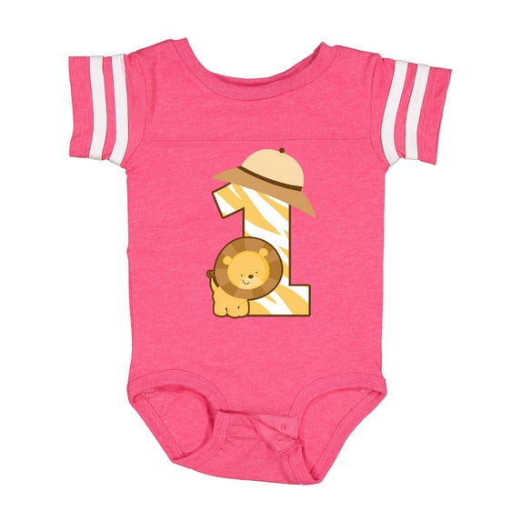 Inktastic Safari 1st Birthday Jungle Animal 1 Year Old Boys or Girls Baby Bodysuit
