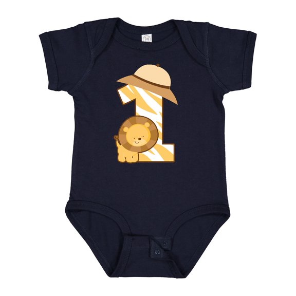 Inktastic Safari 1st Birthday Jungle Animal 1 Year Old Boys or Girls Baby Bodysuit