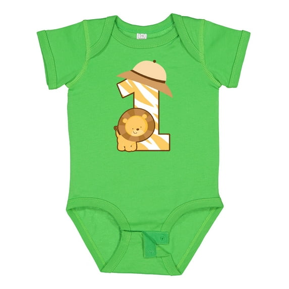 Inktastic Safari 1st Birthday Jungle Animal 1 Year Old Boys or Girls Baby Bodysuit