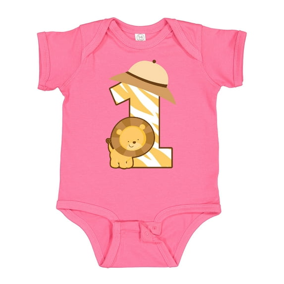 Inktastic Safari 1st Birthday Jungle Animal 1 Year Old Boys or Girls Baby Bodysuit