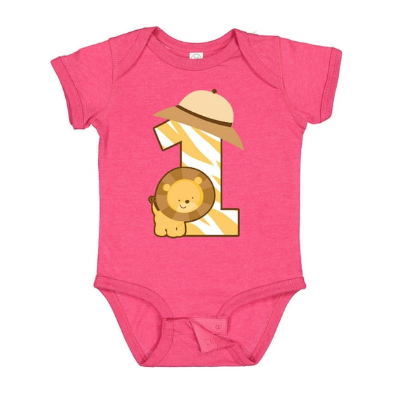 Inktastic Safari 1st Birthday Jungle Animal 1 Year Old Boys or Girls Baby Bodysuit