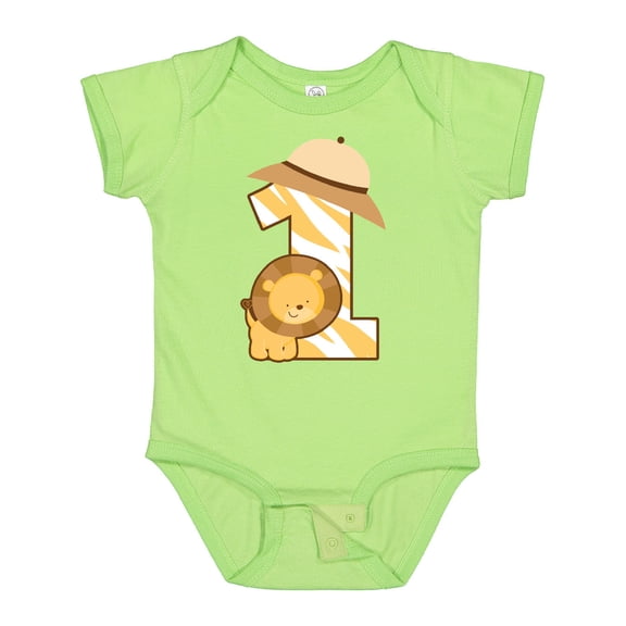 Inktastic Safari 1st Birthday Jungle Animal 1 Year Old Boys or Girls Baby Bodysuit
