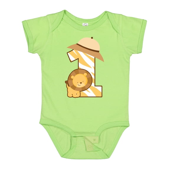 Inktastic Safari 1st Birthday Jungle Animal 1 Year Old Boys or Girls Baby Bodysuit