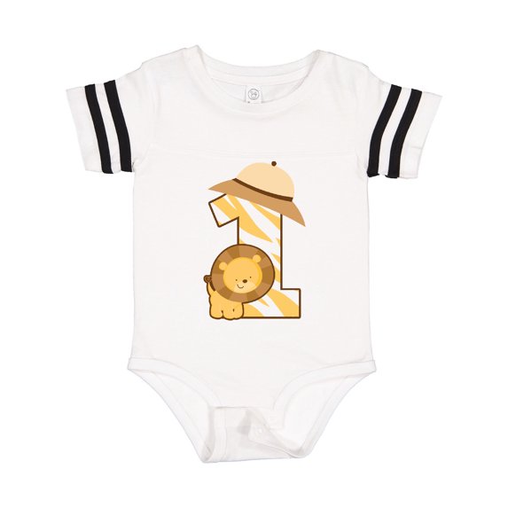 Inktastic Safari 1st Birthday Jungle Animal 1 Year Old Gift Baby Boy or Baby Girl Bodysuit