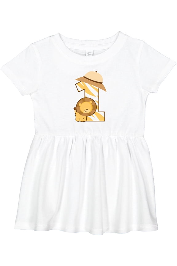 Safari 1st Birthday Jungle Animal 1 Year Old Girls Baby Dress