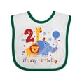 thumbnail image 1 of Inktastic Safari 2nd Birthday Boys or Girls Baby Bib, 1 of 4