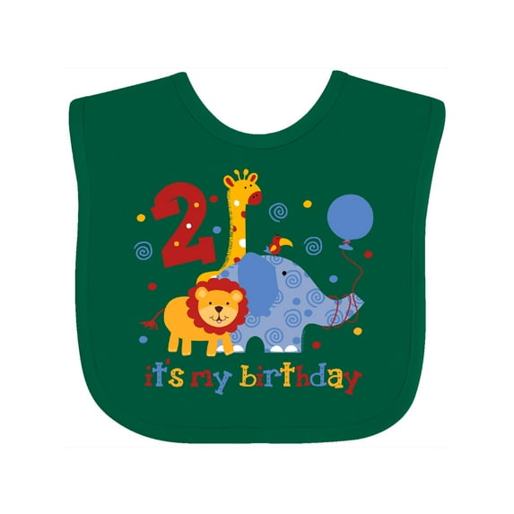 Inktastic Safari 2nd Birthday Boys or Girls Baby Bib