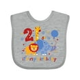 thumbnail image 1 of Inktastic Safari 2nd Birthday Boys or Girls Baby Bib, 1 of 4