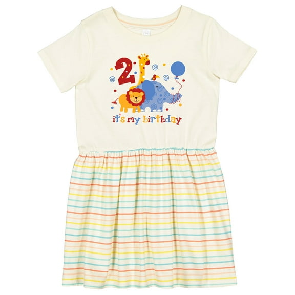Inktastic Safari 2nd Birthday Girls Toddler Dress