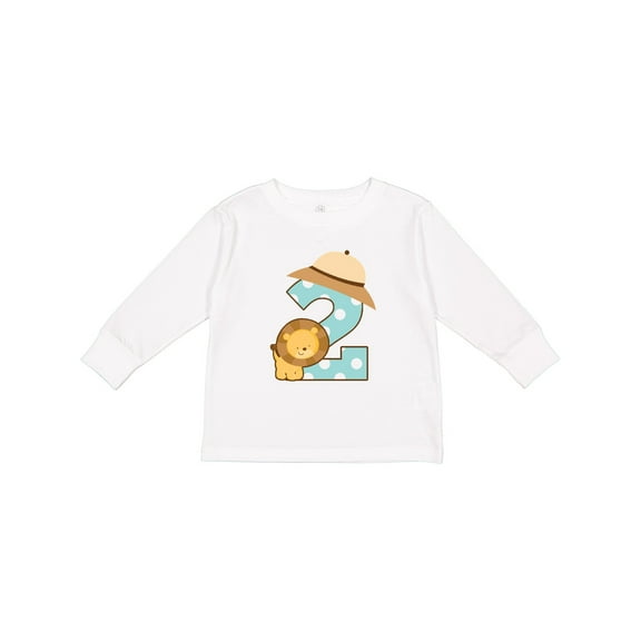 Inktastic Safari 2nd Birthday Lion Jungle Boys or Girls Long Sleeve Toddler T-Shirt