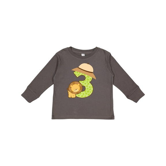 Inktastic Safari 3rd Birthday 3 Year Old Boys or Girls Long Sleeve Toddler T-Shirt