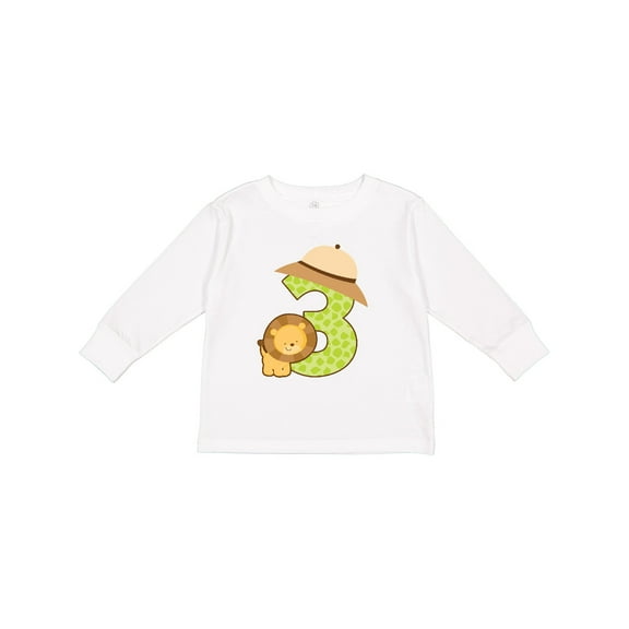 Inktastic Safari 3rd Birthday 3 Year Old Boys or Girls Long Sleeve Toddler T-Shirt