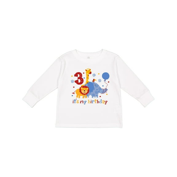 Inktastic Safari 3rd Birthday Boys or Girls Long Sleeve Toddler T-Shirt