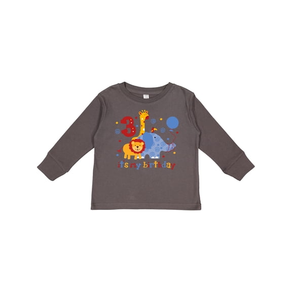 Inktastic Safari 3rd Birthday Boys or Girls Long Sleeve Toddler T-Shirt