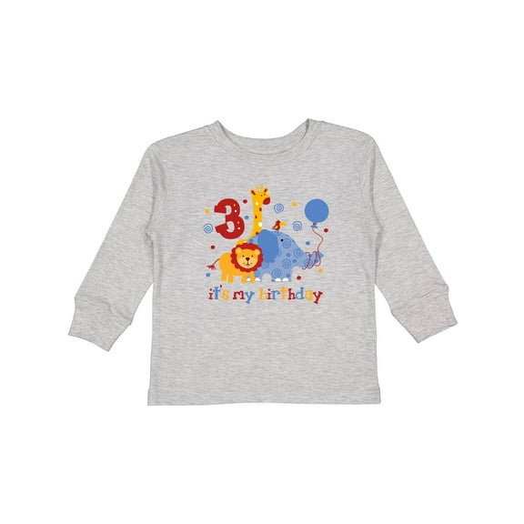 Inktastic Safari 3rd Birthday Boys or Girls Long Sleeve Toddler T-Shirt