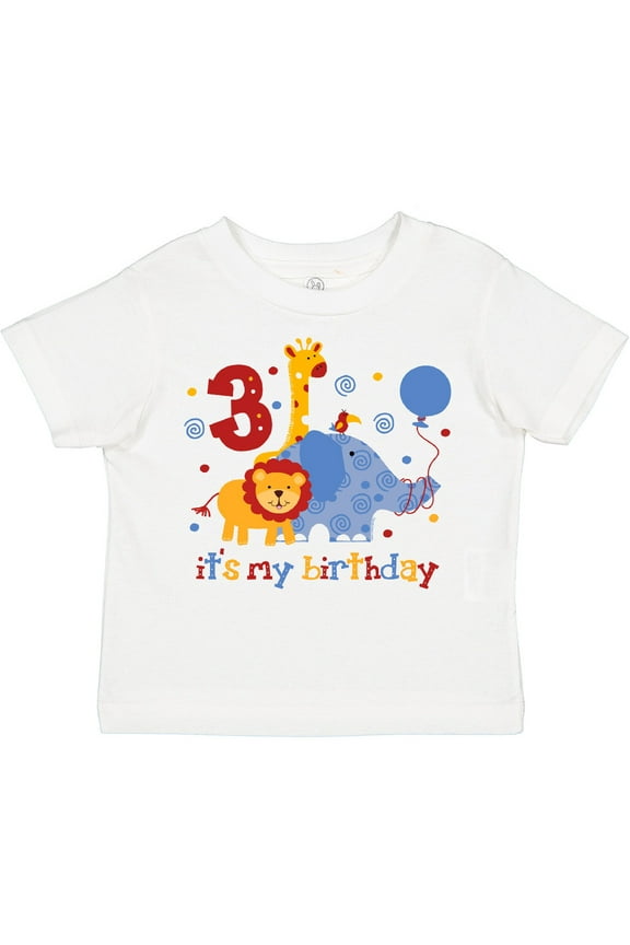 Safari 3rd Birthday Boys or Girls Toddler T-Shirt
