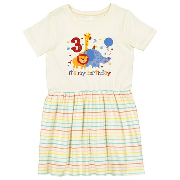 Inktastic Safari 3rd Birthday Girls Toddler Dress