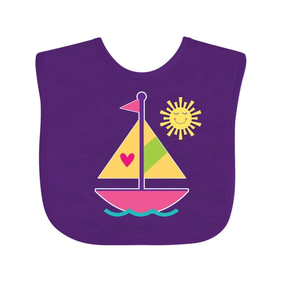 Inktastic Sailboat Girls Sailing Girls Baby Bib