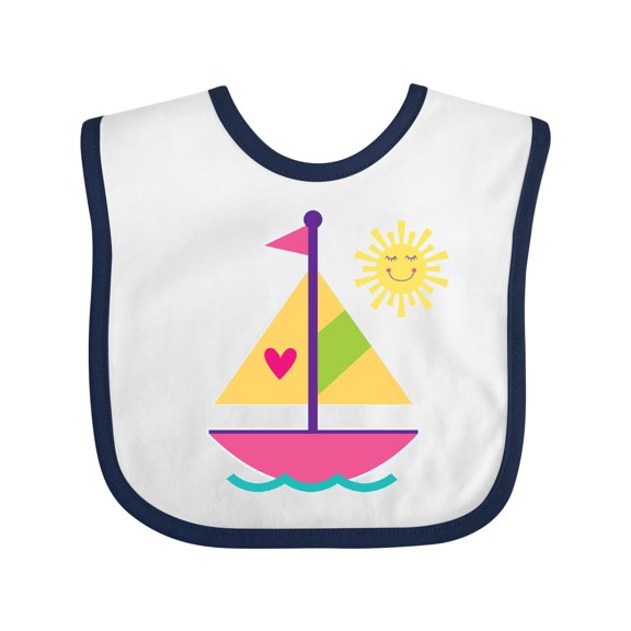 Inktastic Sailboat Girls Sailing Girls Baby Bib