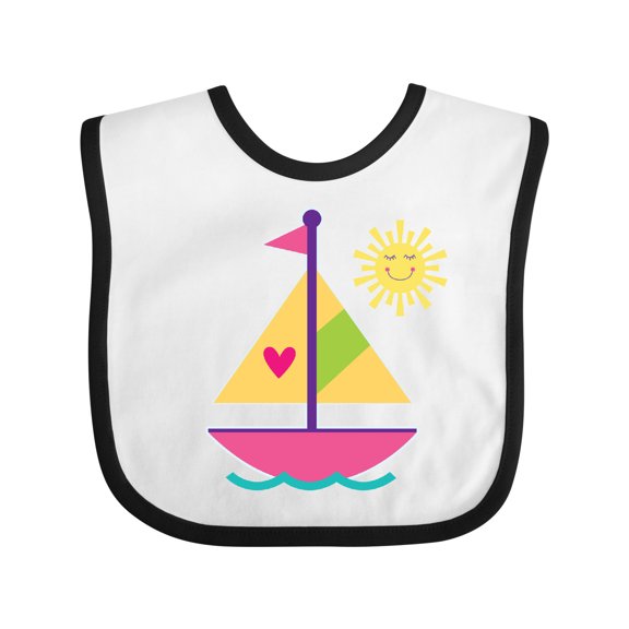 Inktastic Sailboat Girls Sailing Girls Baby Bib