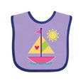 thumbnail image 1 of Inktastic Sailboat Girls Sailing Girls Baby Bib, 1 of 4