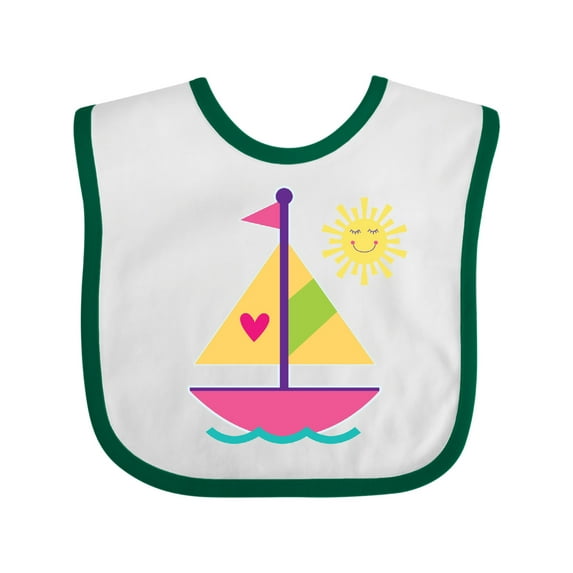 Inktastic Sailboat Girls Sailing Girls Baby Bib