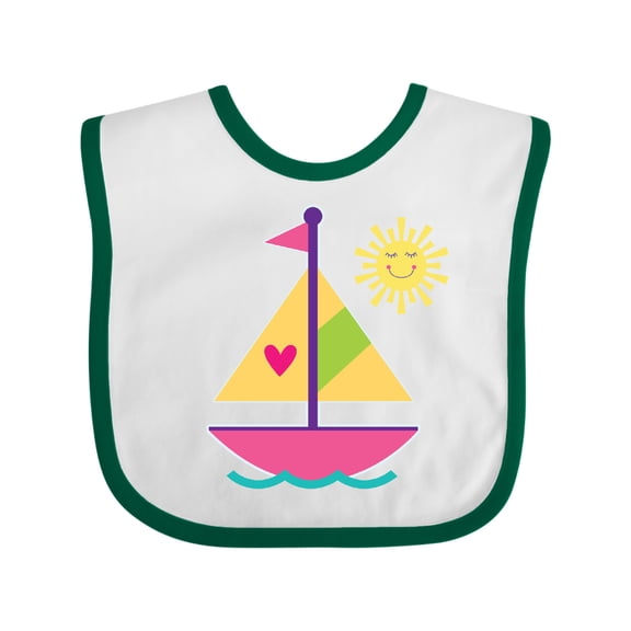 Inktastic Sailboat Girls Sailing Girls Baby Bib