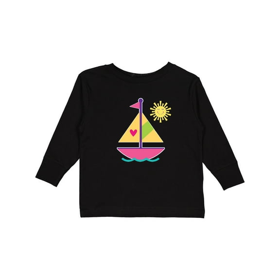 Inktastic Sailboat Girls Sailing Girls Long Sleeve Toddler T-Shirt