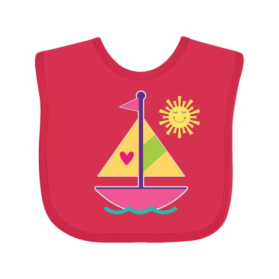 Inktastic Sailboat Girls Sailing Girls Baby Bib