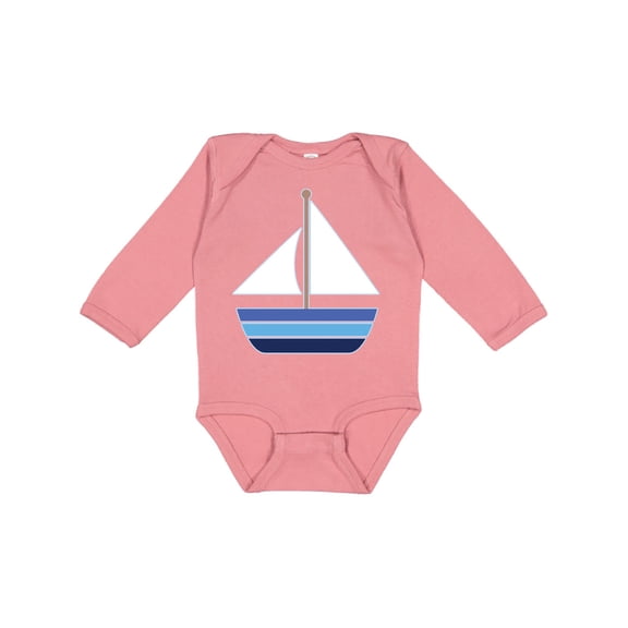 Inktastic Sailboat Nautical Sailing Boys or Girls Long Sleeve Baby Bodysuit
