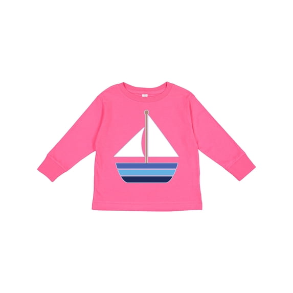 Inktastic Sailboat Nautical Sailing Boys or Girls Long Sleeve Toddler T-Shirt