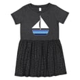 thumbnail image 1 of Inktastic Sailboat Nautical Sailing Girls Toddler Dress, 1 of 5