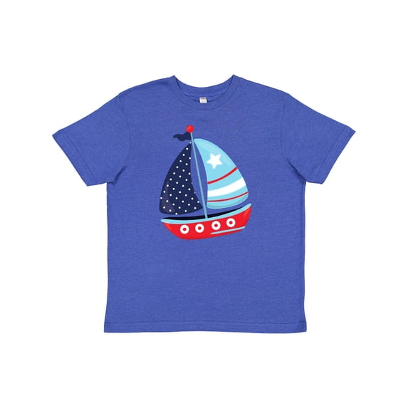 Inktastic Sailboat, Sailing Boat, Sails - Red Blue White Youth T-Shirt