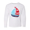 thumbnail image 1 of Inktastic Sailboat, Sailing Boat, Sails - Red White Blue Long Sleeve Youth T-Shirt, 1 of 5