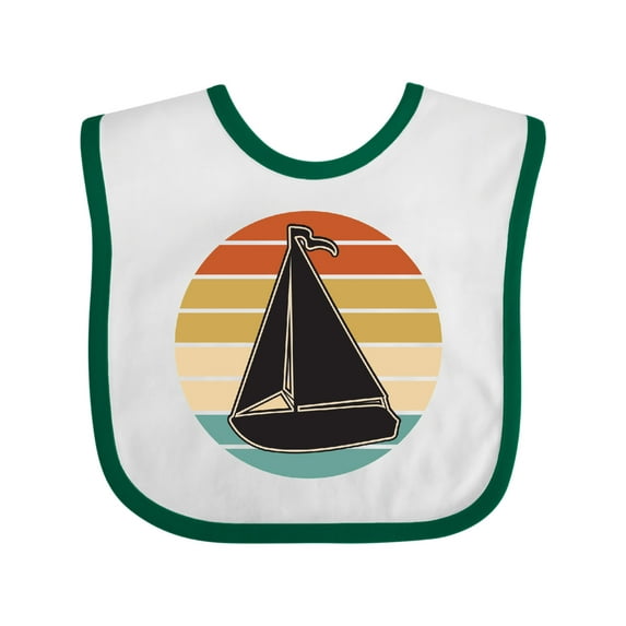 Inktastic Sailboat Vintage Nautical Sailing Boys or Girls Baby Bib