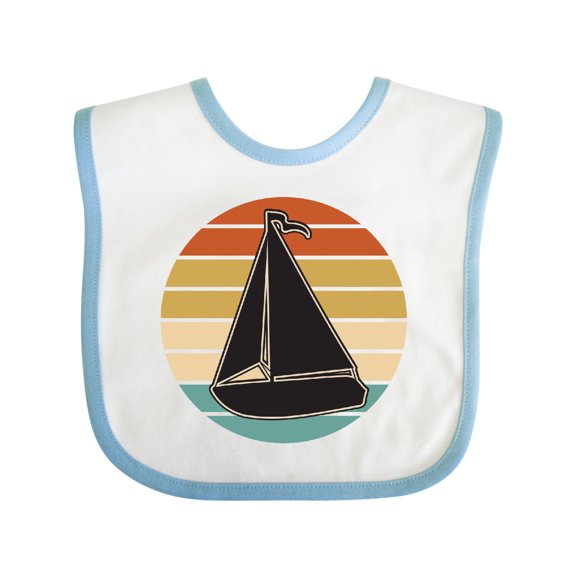 Inktastic Sailboat Vintage Nautical Sailing Boys or Girls Baby Bib