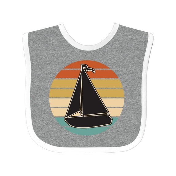 Inktastic Sailboat Vintage Nautical Sailing Boys or Girls Baby Bib