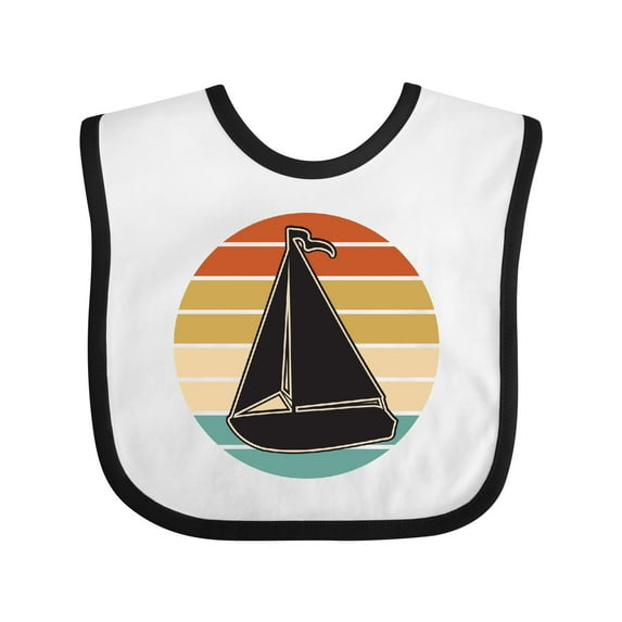 Inktastic Sailboat Vintage Nautical Sailing Boys or Girls Baby Bib