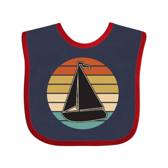 Inktastic Sailboat Vintage Nautical Sailing Boys or Girls Baby Bib