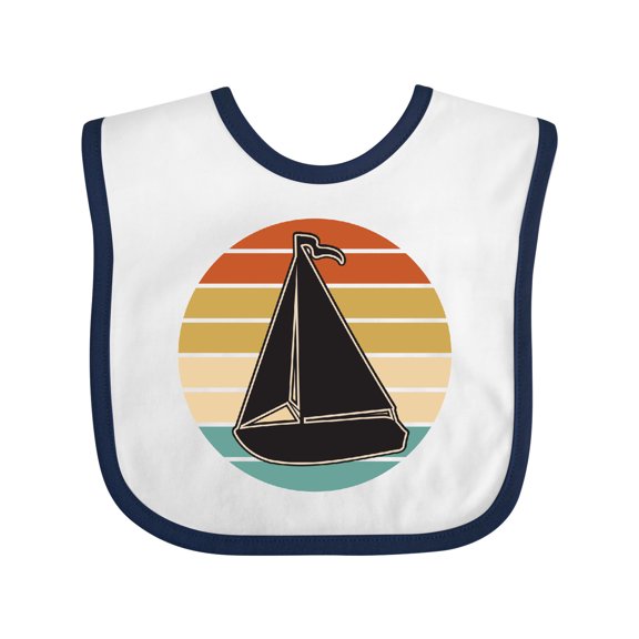Inktastic Sailboat Vintage Nautical Sailing Boys or Girls Baby Bib