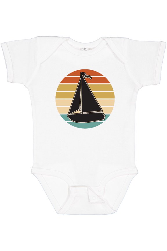Sailboat Vintage Nautical Sailing Boys or Girls Baby Bodysuit
