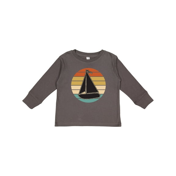 Inktastic Sailboat Vintage Nautical Sailing Boys or Girls Long Sleeve Toddler T-Shirt