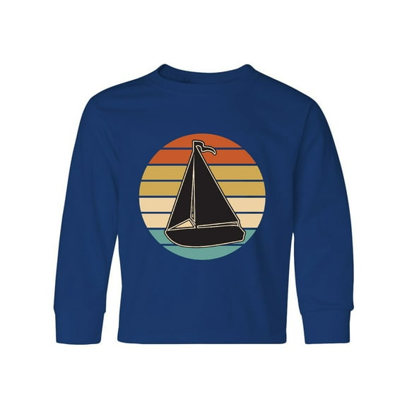 Inktastic Sailboat Vintage Nautical Sailing Long Sleeve Youth T-Shirt