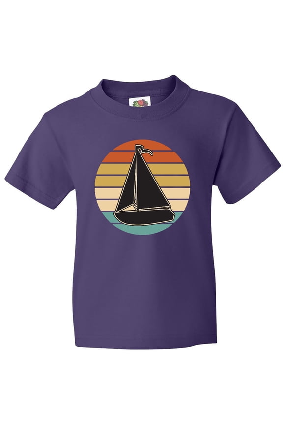 Sailboat Vintage Nautical Sailing Youth T-Shirt