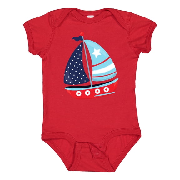 Inktastic Sailing Boat, Sailor, Sailing, Boat, Ship, Sails Boys Baby Bodysuit