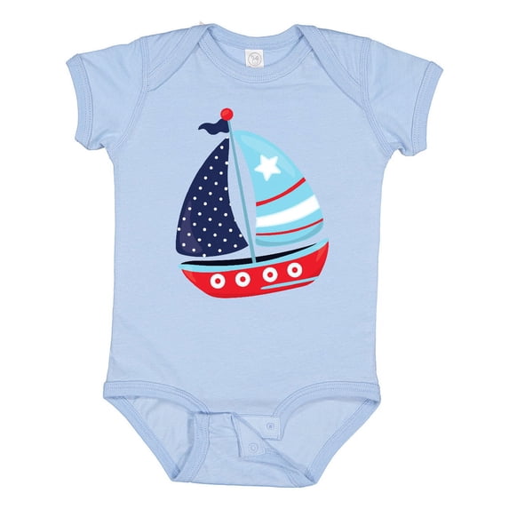 Inktastic Sailing Boat, Sailor, Sailing, Boat, Ship, Sails Boys Baby Bodysuit