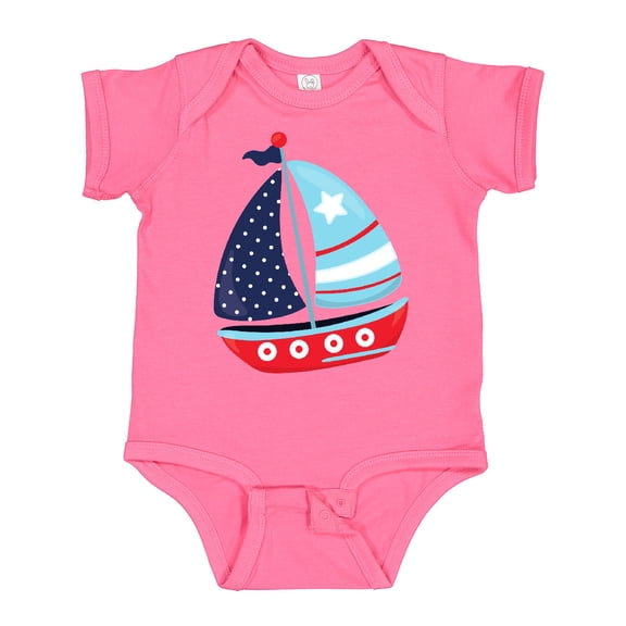 Inktastic Sailing Boat, Sailor, Sailing, Boat, Ship, Sails Boys Baby Bodysuit