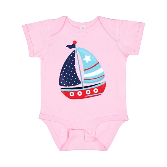 Inktastic Sailing Boat, Sailor, Sailing, Boat, Ship, Sails Boys Baby Bodysuit