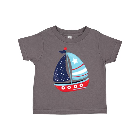 Inktastic Sailing Boat, Sailor, Sailing, Boat, Ship, Sails Boys Toddler T-Shirt